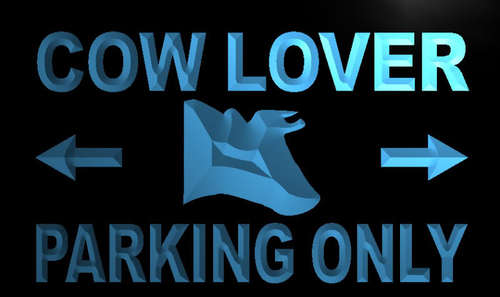 Cow Lover Parking Only Neon Light Sign